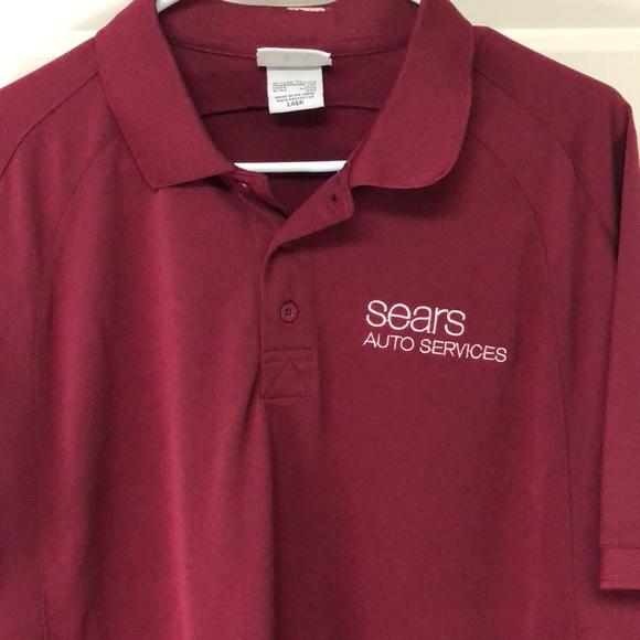 (4) Sears Button Up Short Sleeve Polos - Picture 2 of 5